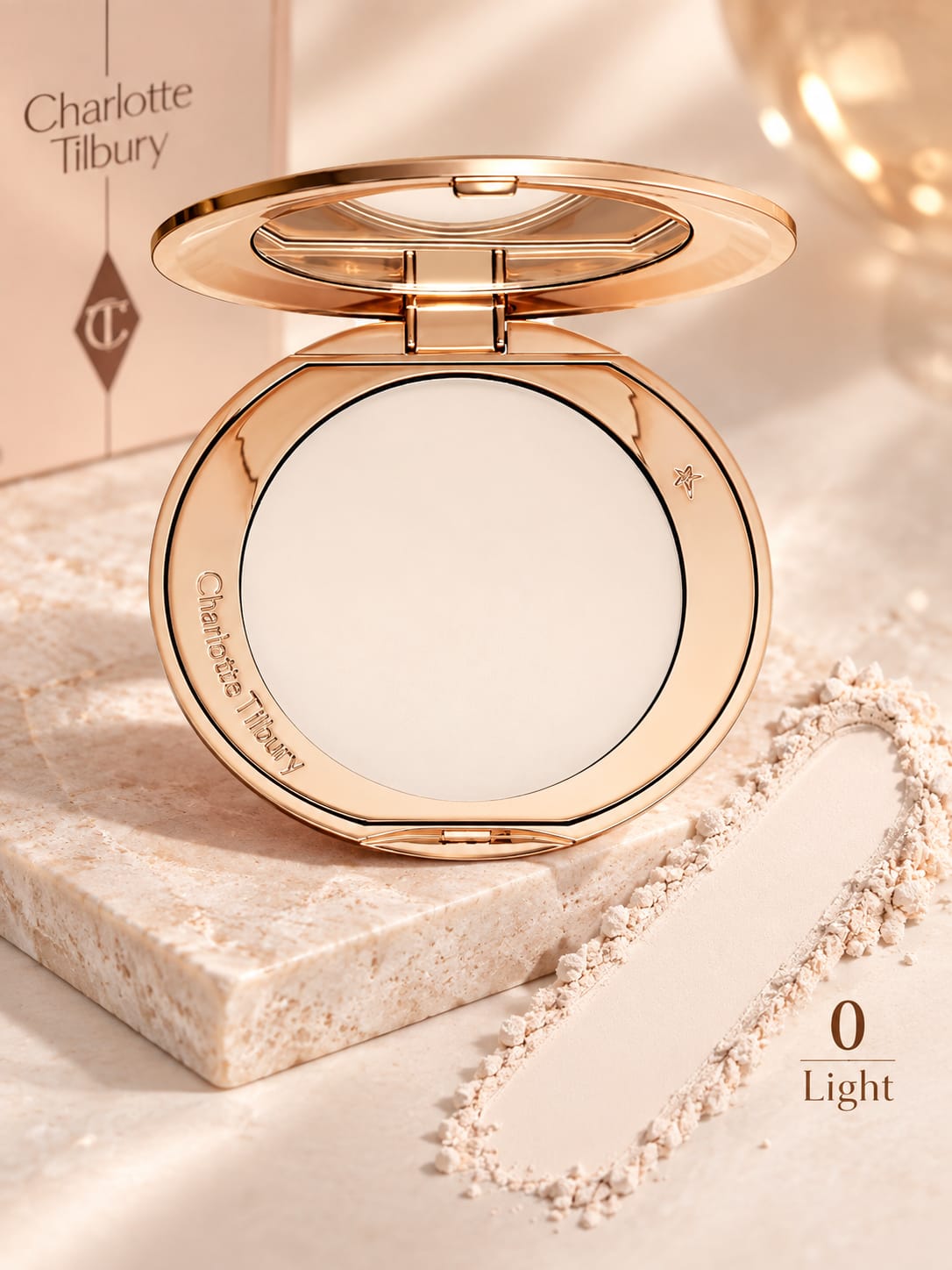 Charlotte Tilbury Airbrush Brightening Flawless Finish Setting Powder – 0 Light / Translucent