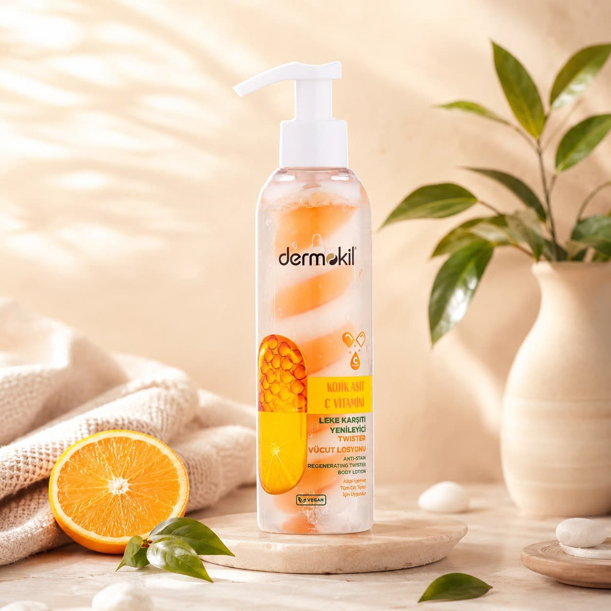Twister Kojic Acid & Vitamin C Anti-Spot Body Lotion  Brightening & Hydrating - Dermokil