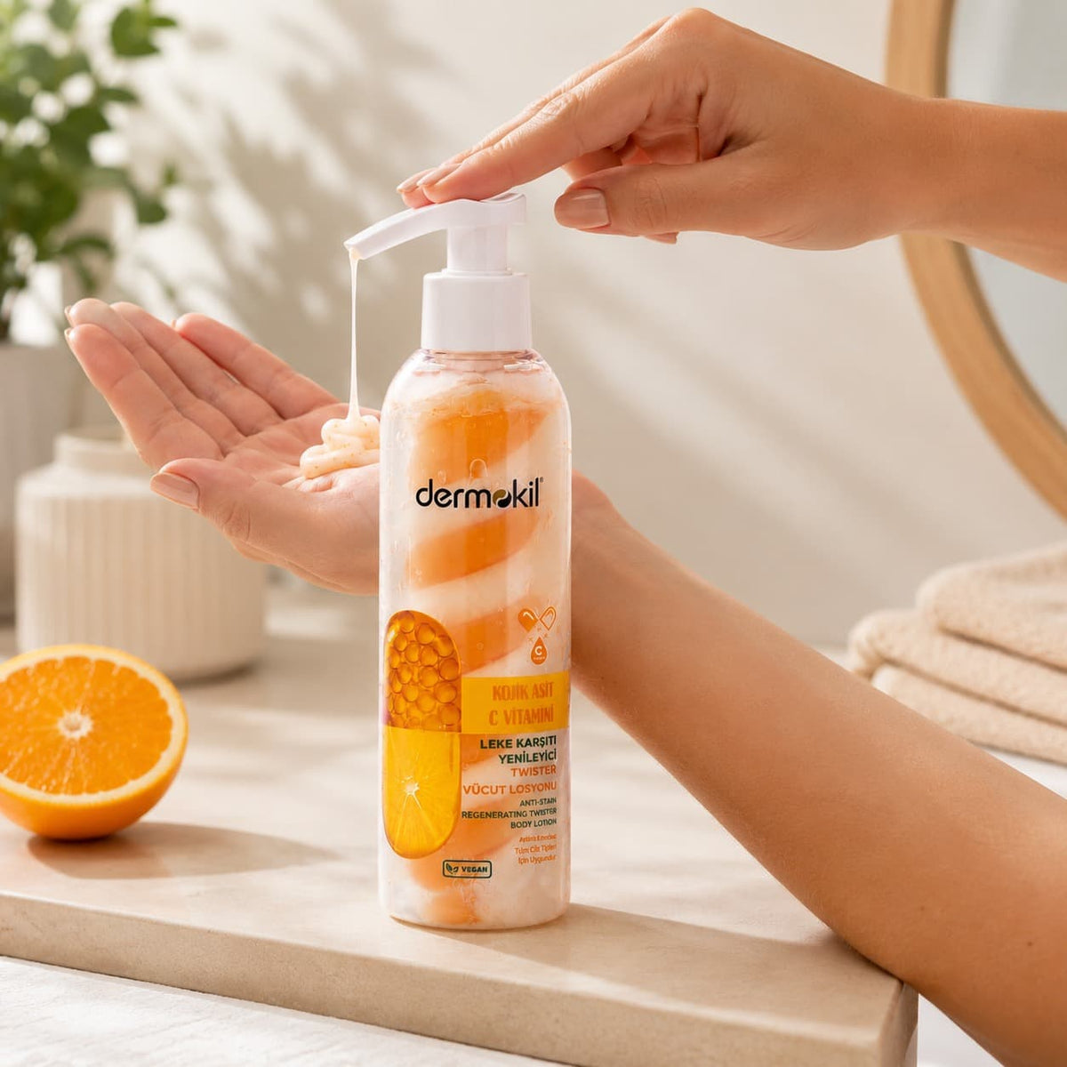 Twister Kojic Acid & Vitamin C Anti-Spot Body Lotion  Brightening & Hydrating - Dermokil