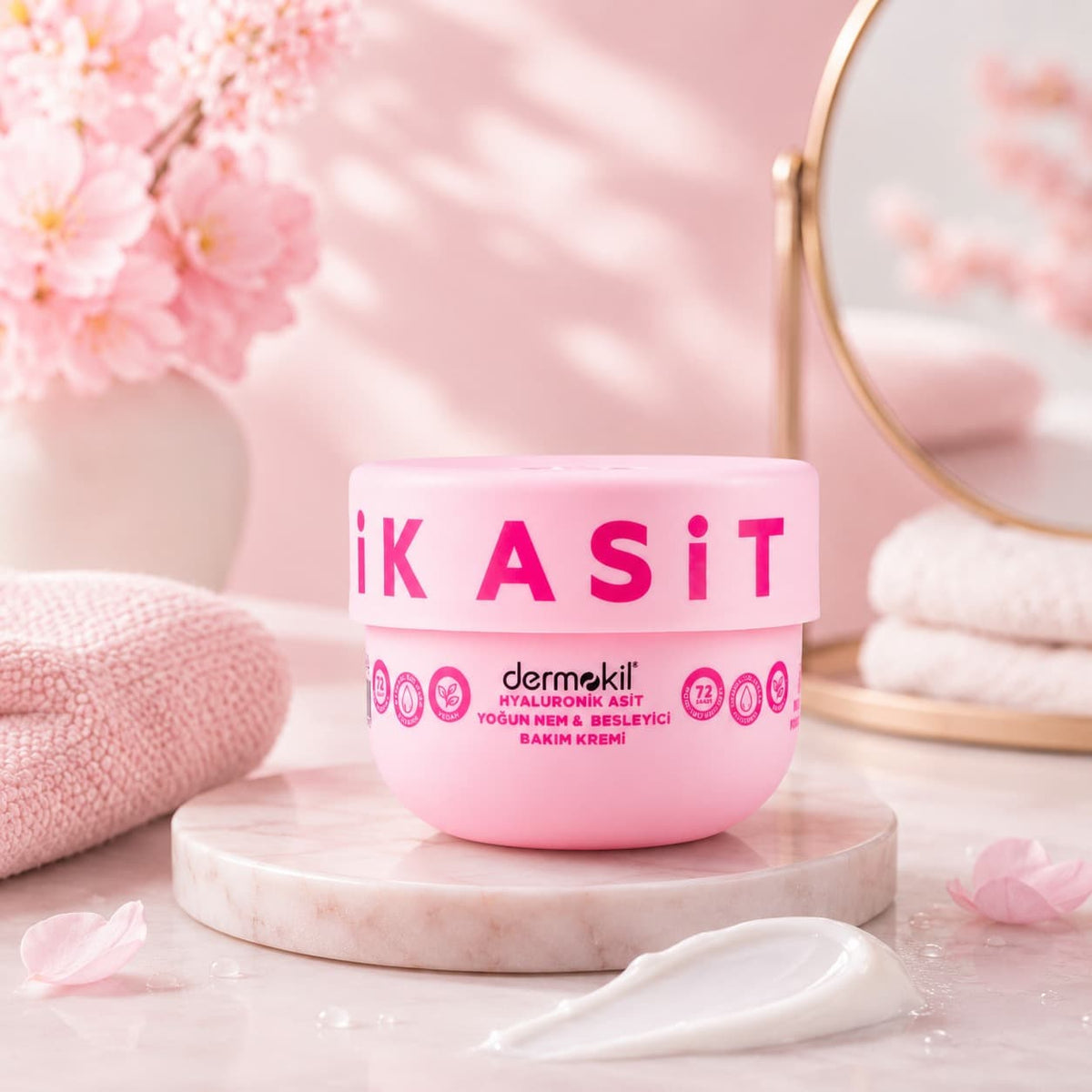 Hyaluronic Acid Intensive Moisturizing Cream 250ml | Face, Hands & Body Moisturizer - Dermokil
