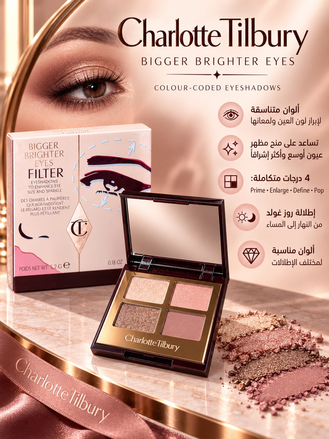 Charlotte Tilbury Bigger Brighter Eyes Luxury Palette in Exagger-Eyes