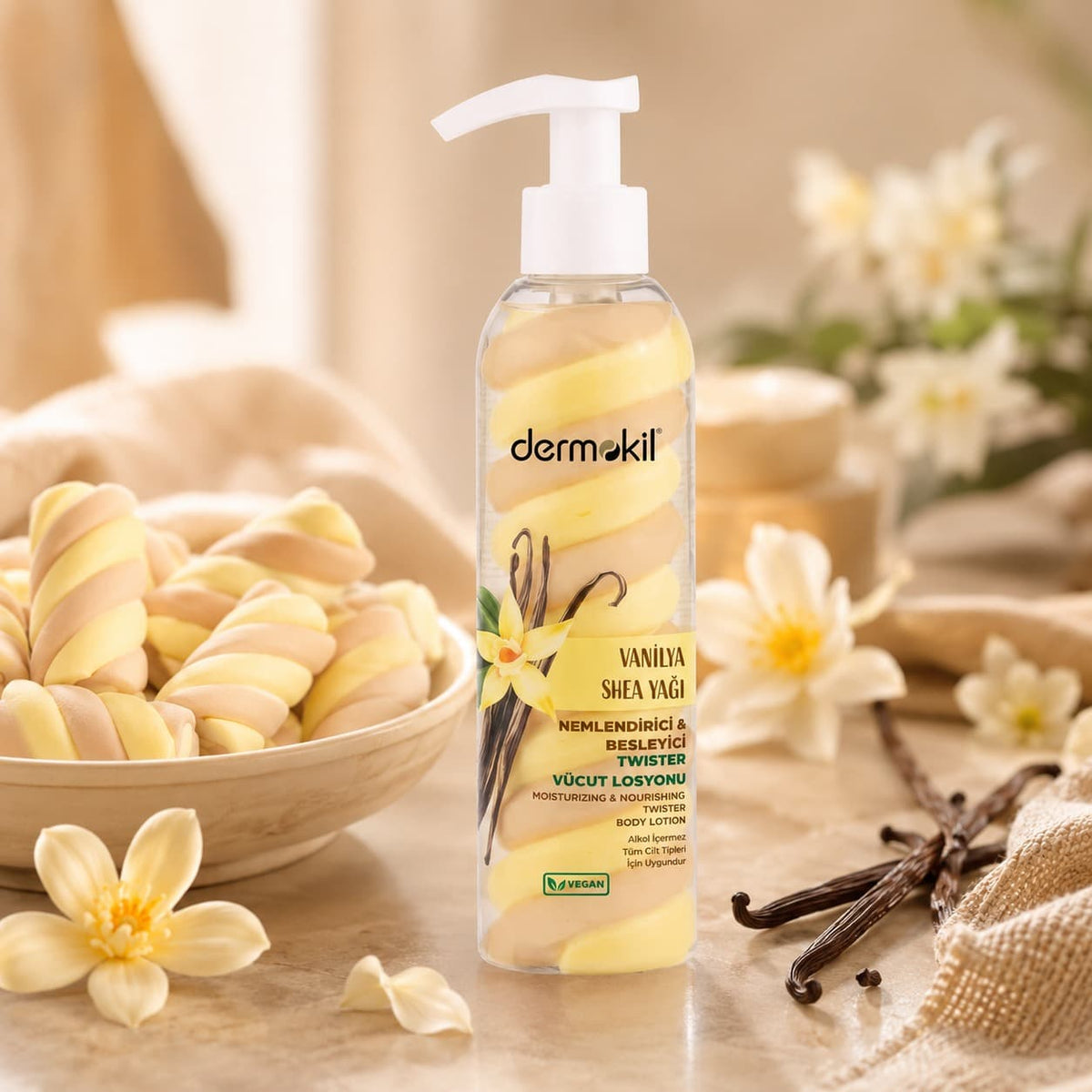 Dermokil Vanilla & Shea Butter Intensive Moisturizing Body Lotion