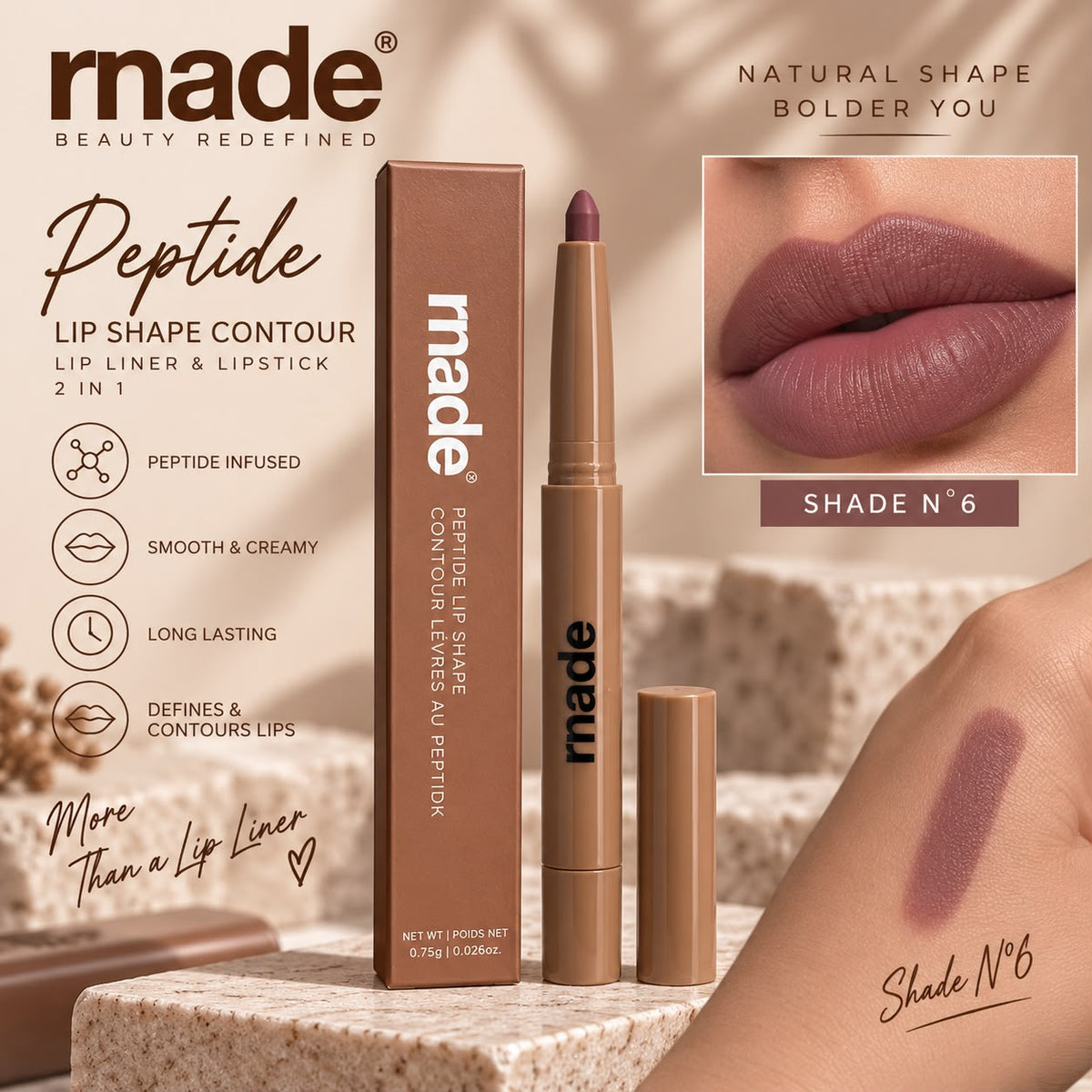 rnade – 2-in-1 Lip Liner & Lipstick