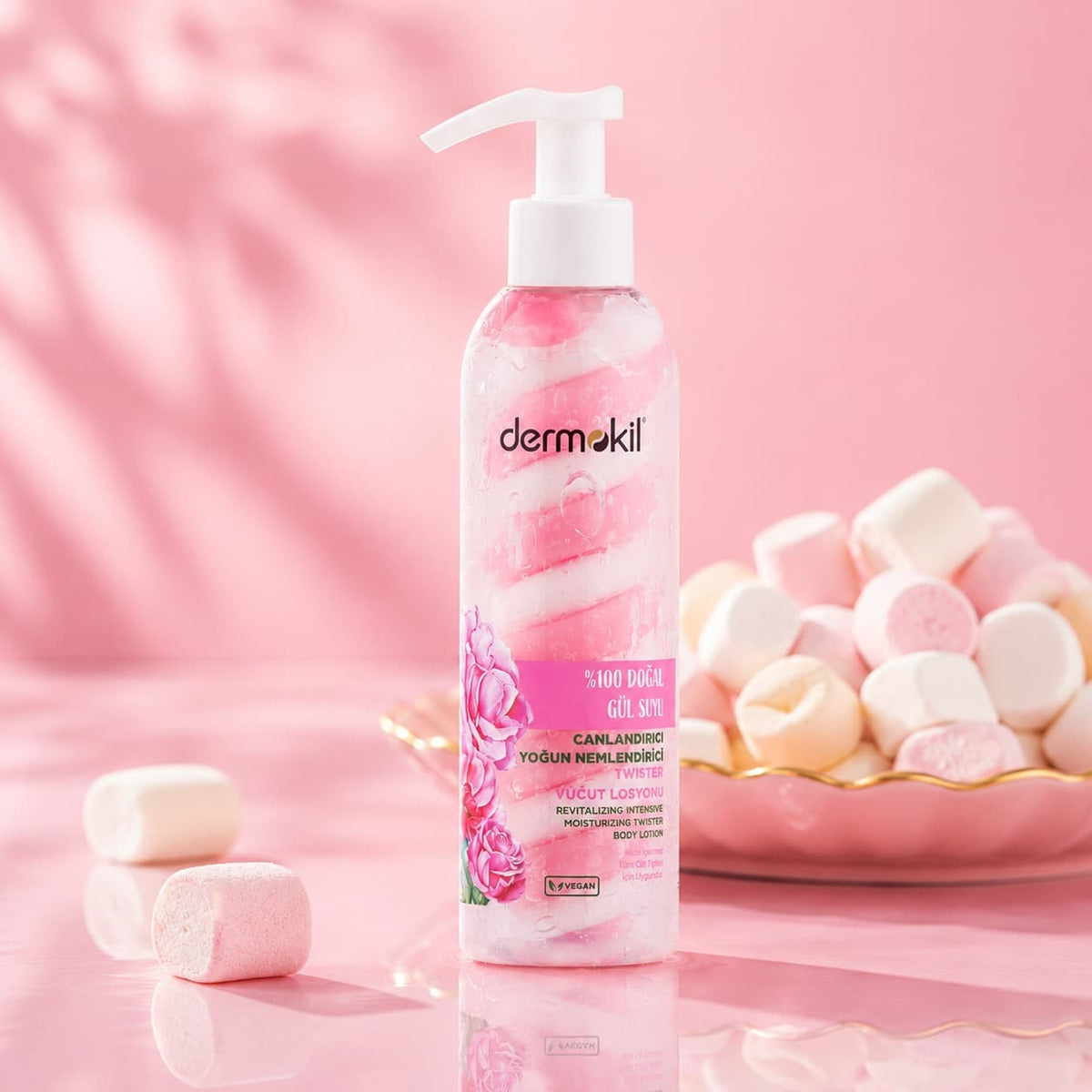 Natural Rose Water Intense Hydrating Body Lotion  - Dermokil