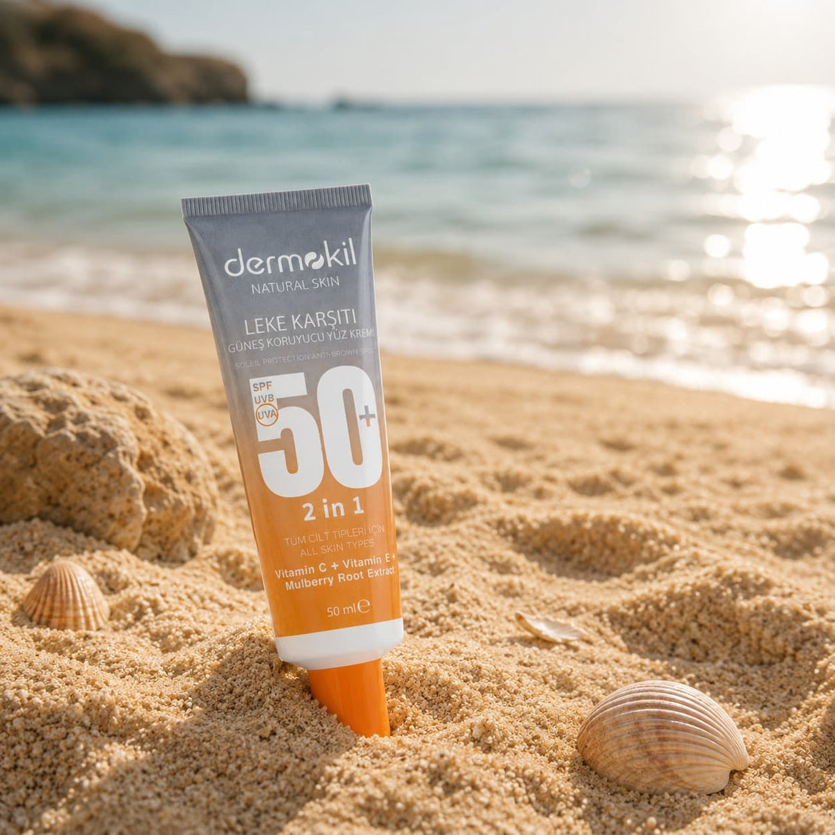 Soleil Protection Anti-Brown Spot Face Cream SPF 50  Brightening & Even-Tone Moisturizer by Dermokil