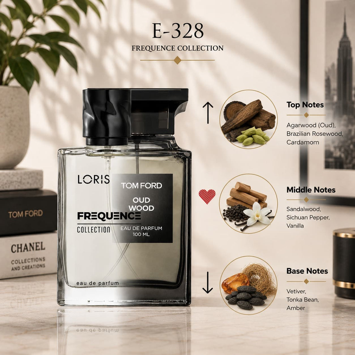 Oud Wood Inspired Unisex Perfume ml– Loris E-328
