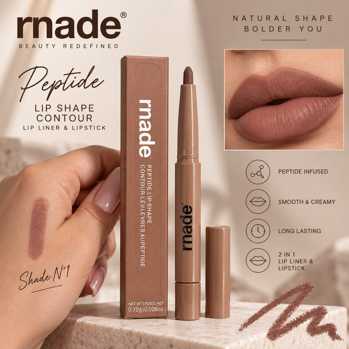 rnade – 2-in-1 Lip Liner & Lipstick