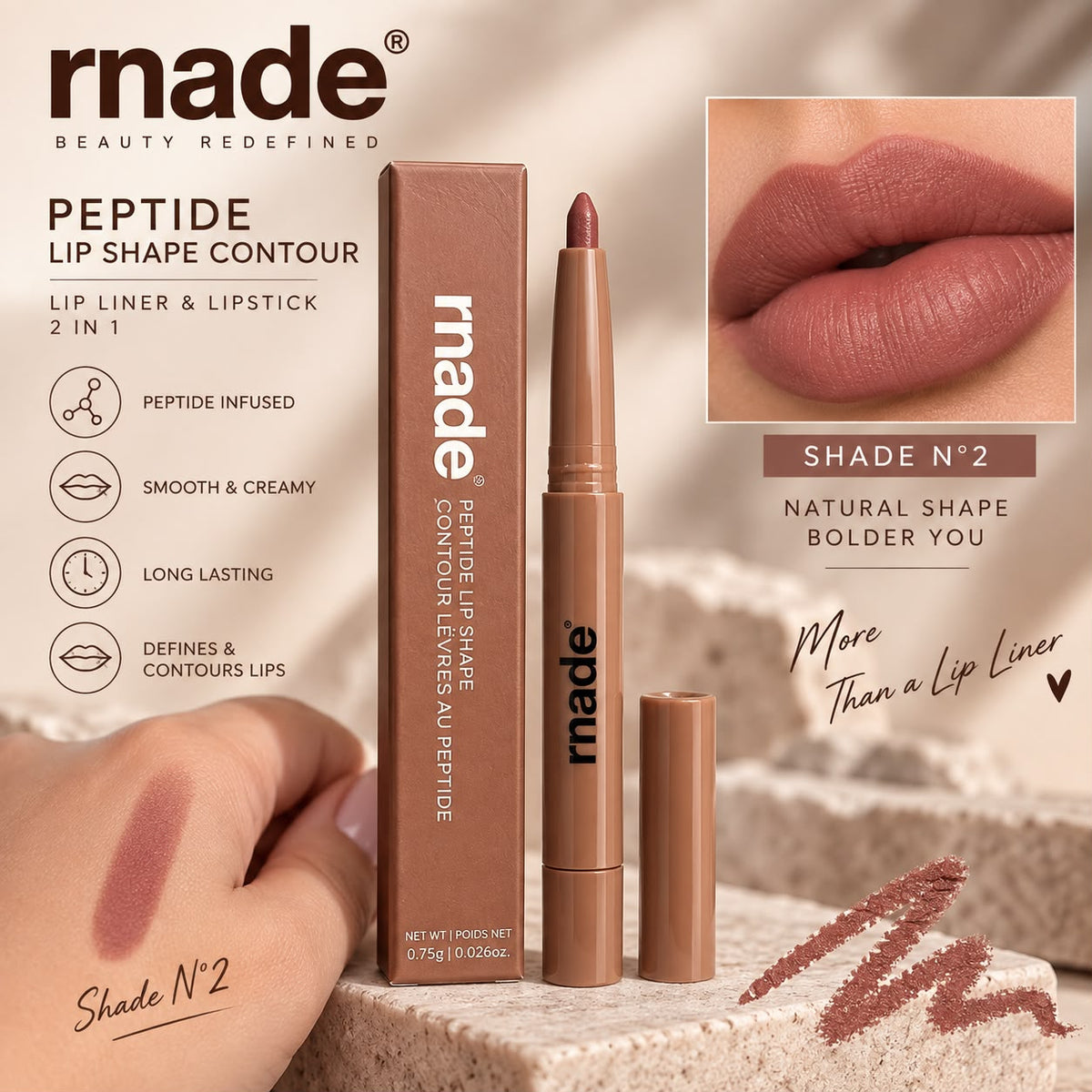 rnade – 2-in-1 Lip Liner & Lipstick