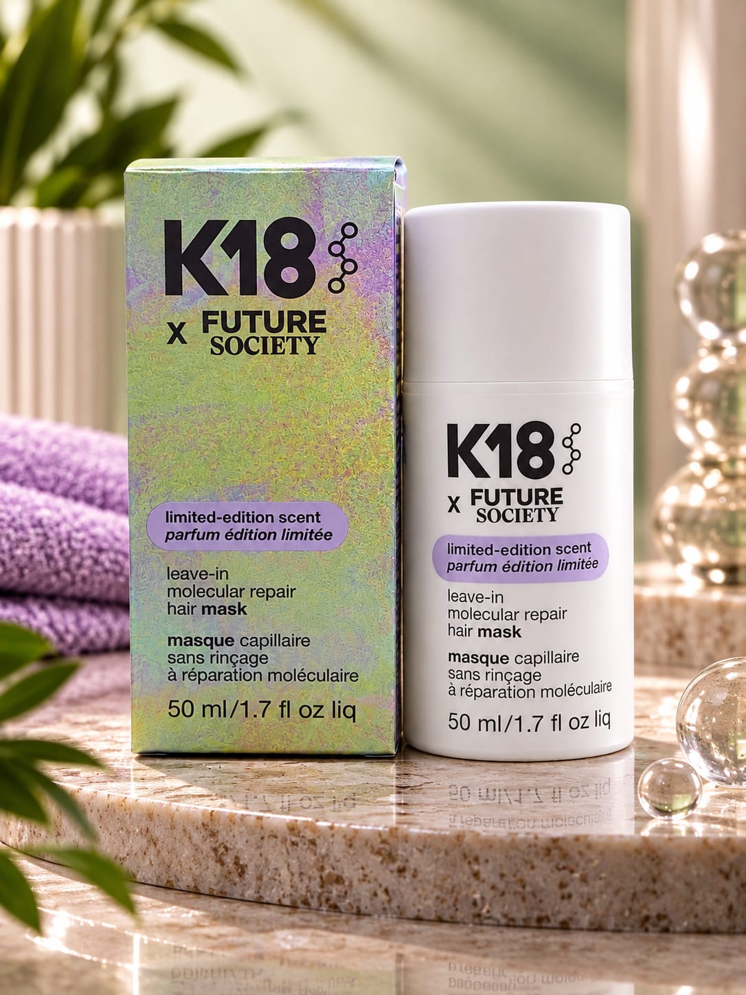 K18 x Future Society Leave-In Molecular Repair Hair Mask